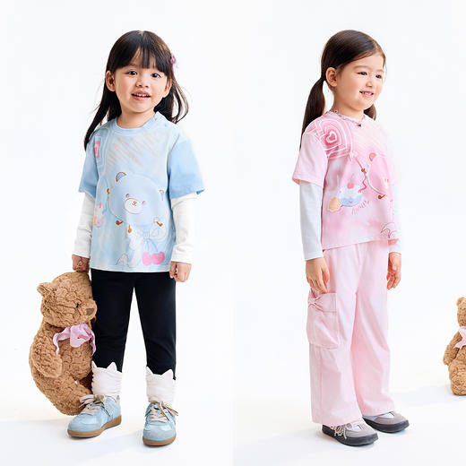 【实体店同款】女童圆领长袖上衣秋季新款安奈儿童装XG531186 商品图3