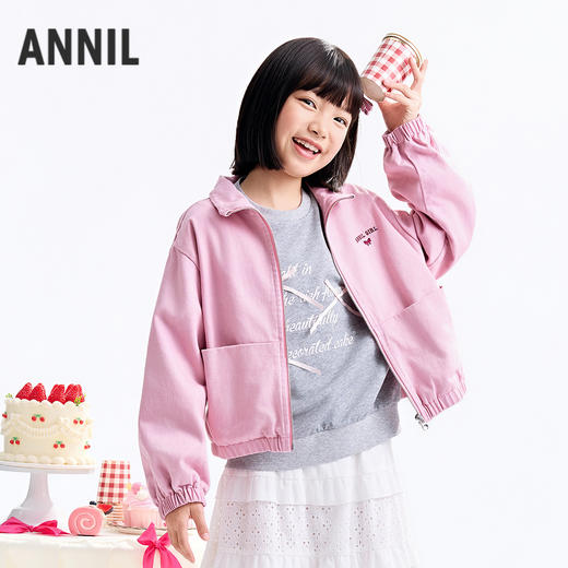 【实体店同款】女童梭织夹克外套秋季新款安奈儿童装AG535033 商品图0