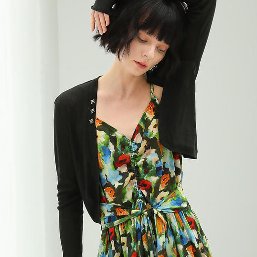 COCOBELLA设计感遮阳针织小开衫女夏轻薄舒适空调衫MZ121B 商品图0