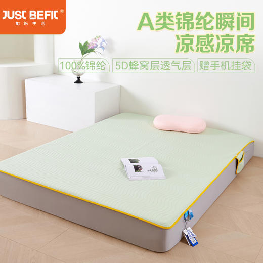 【品牌直发】加倍生活 A类锦纶瞬间凉感凉席床席款 锦纶，真凉感！5D蜂窝层透气层山野瓜凉席 可机洗水洗 躺Dao同款式 商品图0
