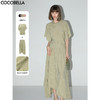 COCOBELLA[竹叶提花]新中式国风蝙蝠袖针织衫松弛感上衣TS7019-2 商品缩略图0