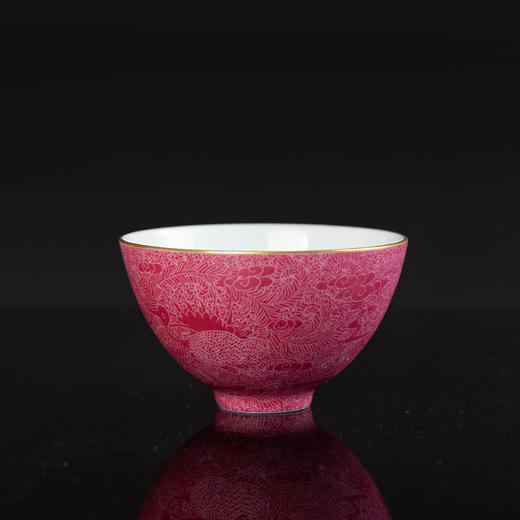 宝瓷林红地扒花云鹤西施杯 商品图1