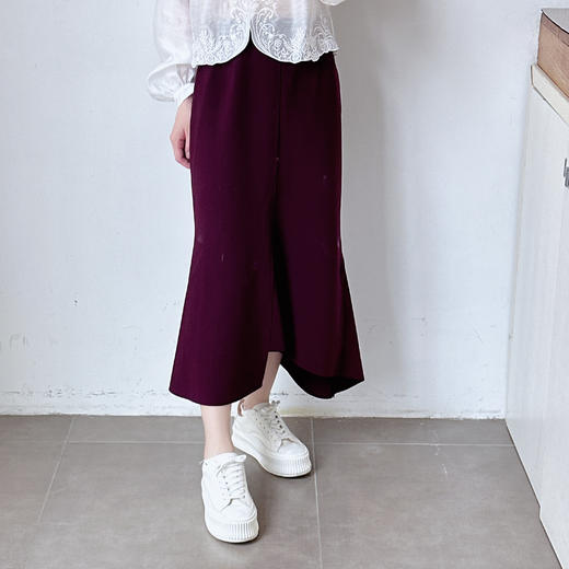 高腰松紧开叉鱼尾裙 商品图6