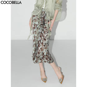 【秒杀】COCOBELLA一片式绑带碎花半身裙遮胯围裹半裙裹身裙筒裙HS71
