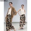 COCOBELLA设计感绑带复古繁花半身裙秋优雅围裹式长裙HS3065 商品缩略图0