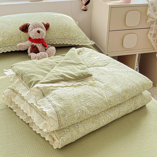 【YW】无忧购【甄选】云感木棉皱皱纱花边款夏被四件套（截单后3-5天发货) 商品图3