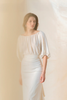 Cortana 25PF 香草色VOILA细褶领真丝上衣 商品缩略图2