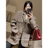COCOBELLA威尔士格纹毛呢西装外套秋冬通勤多口袋休闲西服SI7020 商品缩略图0