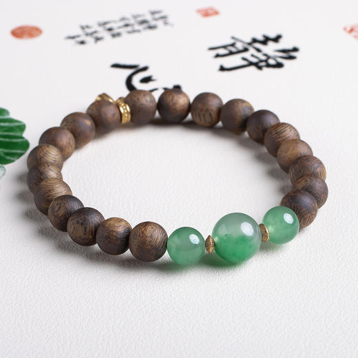 xy0441沉香+非洲翠莲蓬手串 商品图1