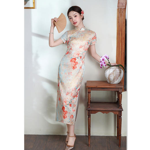 新中式国风，少女修身收腰旗袍GX-23661 商品图2