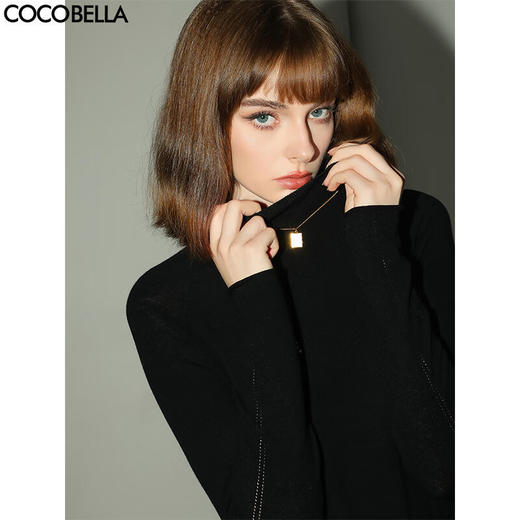 COCOBELLA[72支3股100%水溶羊毛]细腻针织衫打底毛衣MZ3117-2 商品图0