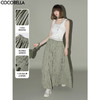 COCOBELLA重工3米大摆压褶半身裙女工装风伞裙遮胯长裙HS7027 商品缩略图0