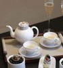 高端瓷器爱好者必入！瓷白钴蓝网纹系列   绝美骨瓷套装三件套 商品缩略图1