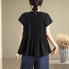 韩系气质设计感压褶衬衫上衣夏季2025年新款宽松无袖娃娃衫背心女 商品缩略图2