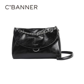 千百度秋季纹理包面拉链包带背提包A25406933