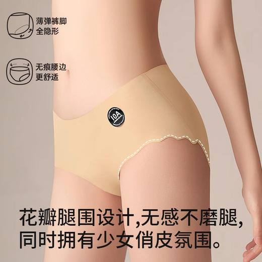 【爆品！拍1发3！0感无痕奶皮内裤🔥】桑蚕丝加长设计，告别磨裆尴尬💃瑜伽裤搭配神器，隐形舒适不夹臀✨ 商品图0