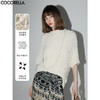 COCOBELLA立体抽褶针织短袖T恤舒芙蕾肌理感蝙蝠袖上衣TS7007-2 商品缩略图0