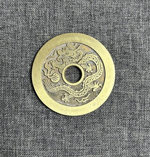 老铜古法翻砂铸造龙凤花钱 商品图0