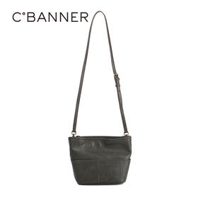 千百度秋季复古包身金属搭扣背提包A25406913