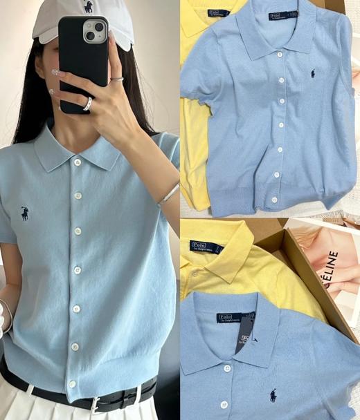 拉夫体制内精简气质百搭多穿针织小开衫POLO衫 商品图12