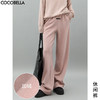 COCOBELLA时尚气质宽松高腰直筒裤女秋冬加厚银狐绒休闲裤PA932 商品缩略图0