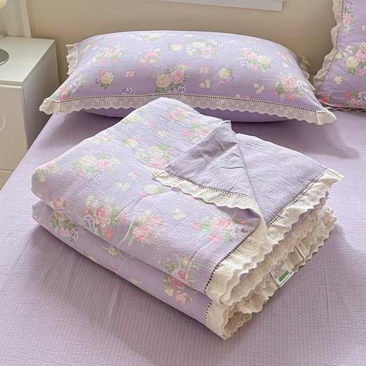 【YW】无忧购【甄选】云感木棉皱皱纱花边款夏被四件套（截单后3-5天发货) 商品图4