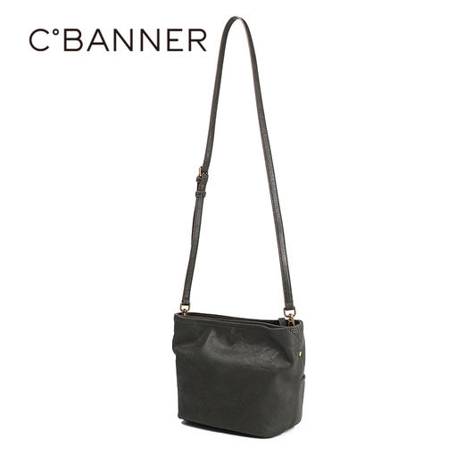 千百度秋季复古包身金属搭扣背提包A25406913 商品图2