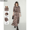 COCOBELLA雾感缎面飘带领通勤连衣裙秋轻奢法式茶歇衬衫裙FR3005 商品缩略图0