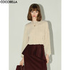 【专属秒杀】COCOBELLA[气质名媛风]手工压褶木耳边衬衫冬飘带衬衣SR7062 商品缩略图0