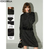 COCOBELLA[璀璨星河]黑金亮片针织连衣裙女高领毛衣裙FR3066-2 商品缩略图0
