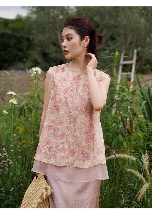 【门店同款】ENJOY夏季云敛-“乐染东方”花影和诗上衣 163497162 商品图2