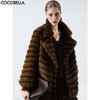 COCOBELLA奢华质感仿貂绒环保皮草丰盈毛感保暖大衣FU3007-2 商品缩略图0