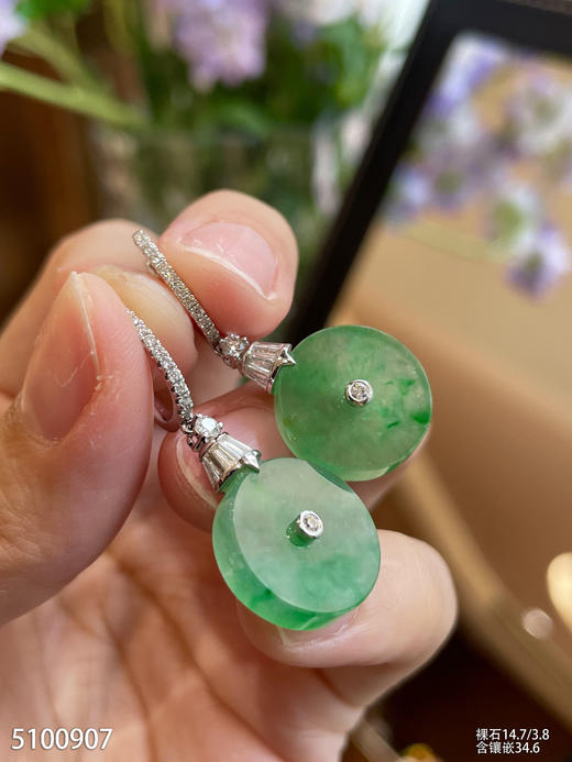 5100907，平安扣耳坠，具体价格微信咨询 商品图5