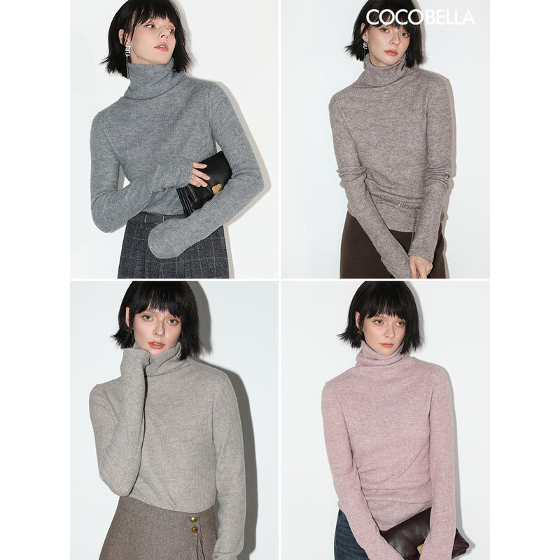 COCOBELLA[人手N件]舒适baby触感多色针织衫高领打底衫MZ197