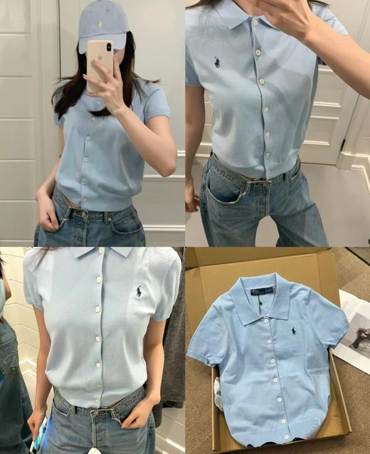 拉夫体制内精简气质百搭多穿针织小开衫POLO衫 商品图13