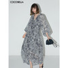 【限时秒杀】COCOBELLA佩斯利印花雪纺连衣裙秋度假风轻盈飘逸长裙FR0041 商品缩略图0