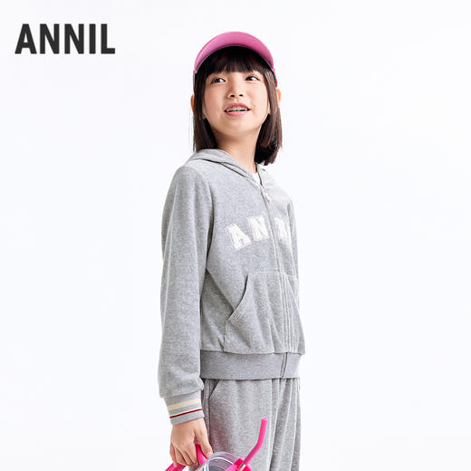【实体店同款】女童针织夹克外套秋季新款安奈儿童装AG535015 商品图1