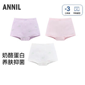 【实体店同款】女童平角裤三件装秋季新款安奈儿童装JG537232
