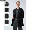 COCOBELLA设计感开叉袖口毛边西装女商务休闲西服外套SI3020 商品缩略图0