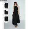 【秒杀】COCOBELLA赫本风简约针织背心式连衣裙多层大摆小黑裙FR0026 商品缩略图0