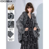 COCOBELLA[MIU系穿搭]毛绒格纹羊毛大衣女秋冬毛呢外套WL3005 商品缩略图0