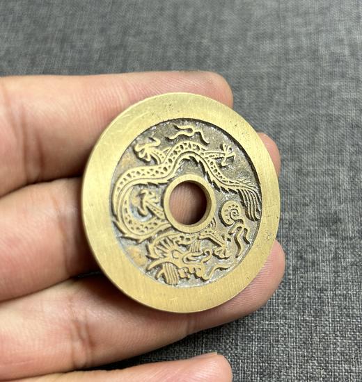 老铜古法翻砂铸造龙凤花钱 商品图8