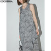 COCOBELLA新中式清冷禅意扎染印花背心裙夏无袖连衣裙FR0035 商品缩略图0