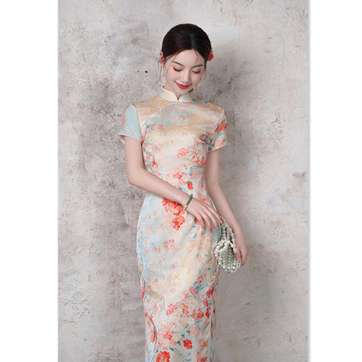 新中式国风，少女修身收腰旗袍GX-23661 商品图0