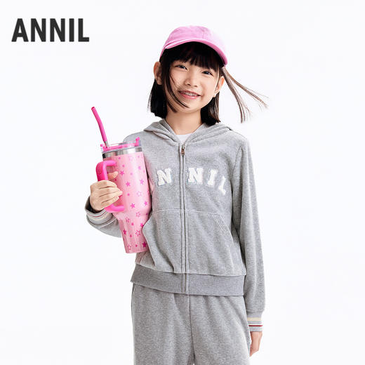 【实体店同款】女童针织夹克外套秋季新款安奈儿童装AG535015 商品图2