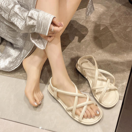 【YW】无忧购森系罗马编织凉鞋女夏季新款外穿软底凉鞋女不累脚休闲沙滩凉鞋2601（截单后3-5天发货） 商品图3