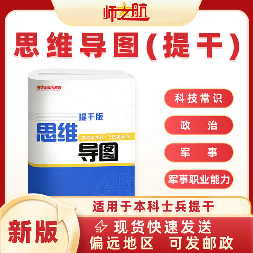 2026军考本科士兵提干优秀保送复习资料知识点考点总结全科思维导图 商品图0