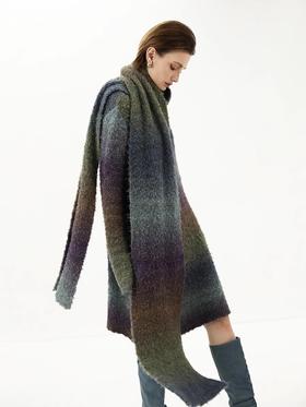 COCOBELLA舒芙蕾轻法风渐变软糯舒适毛衣裙气质连衣裙MZ7076