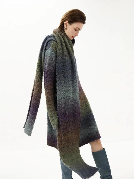 COCOBELLA舒芙蕾轻法风渐变软糯舒适毛衣裙气质连衣裙MZ7076 商品图0