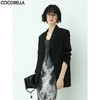 COCOBELLA简约休闲黑色廓形西装女25新款通勤正装西服外套SI57B 商品缩略图0